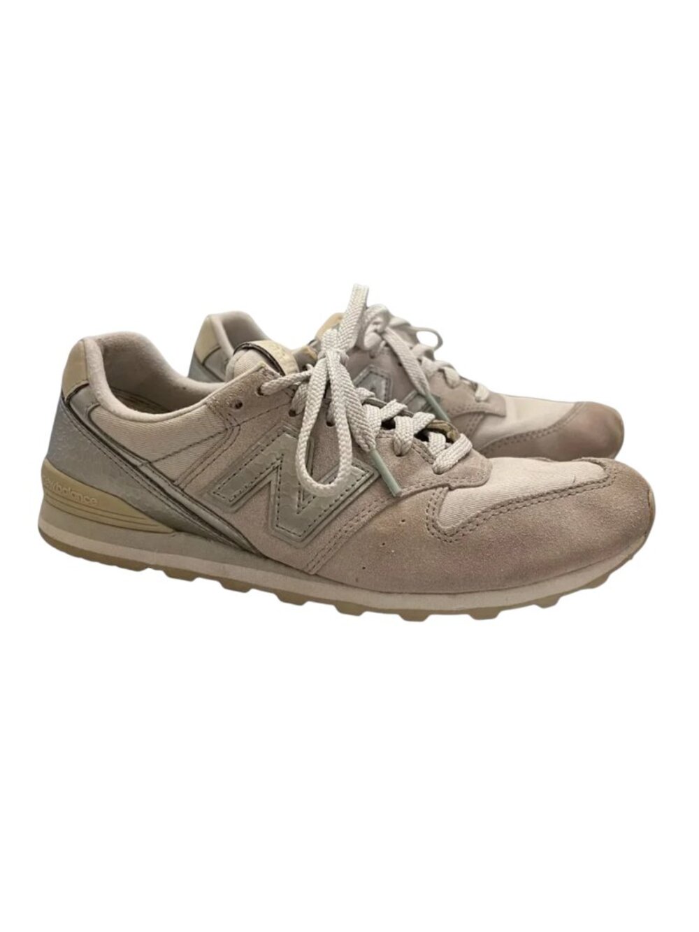 J.Crew x New Balance 996 Grey Silver Suede Metallic Sneakers Women’s 8
